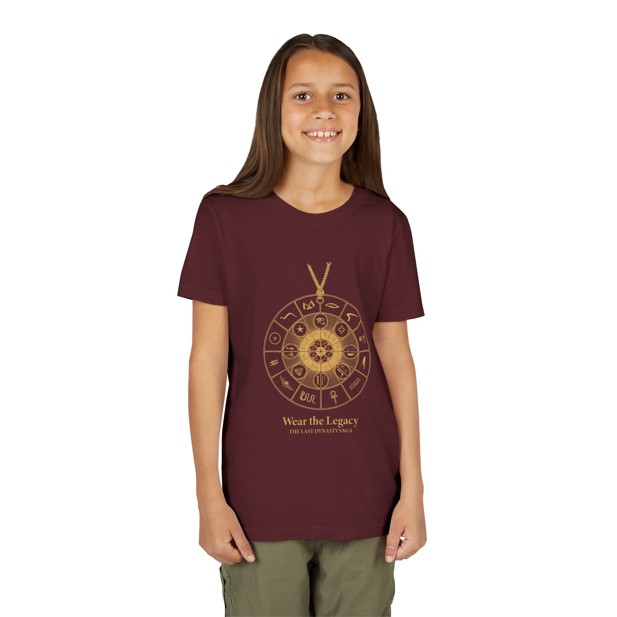 Youth Graphic Tee — THE SAGA Compass &amp; Abstract Hero&