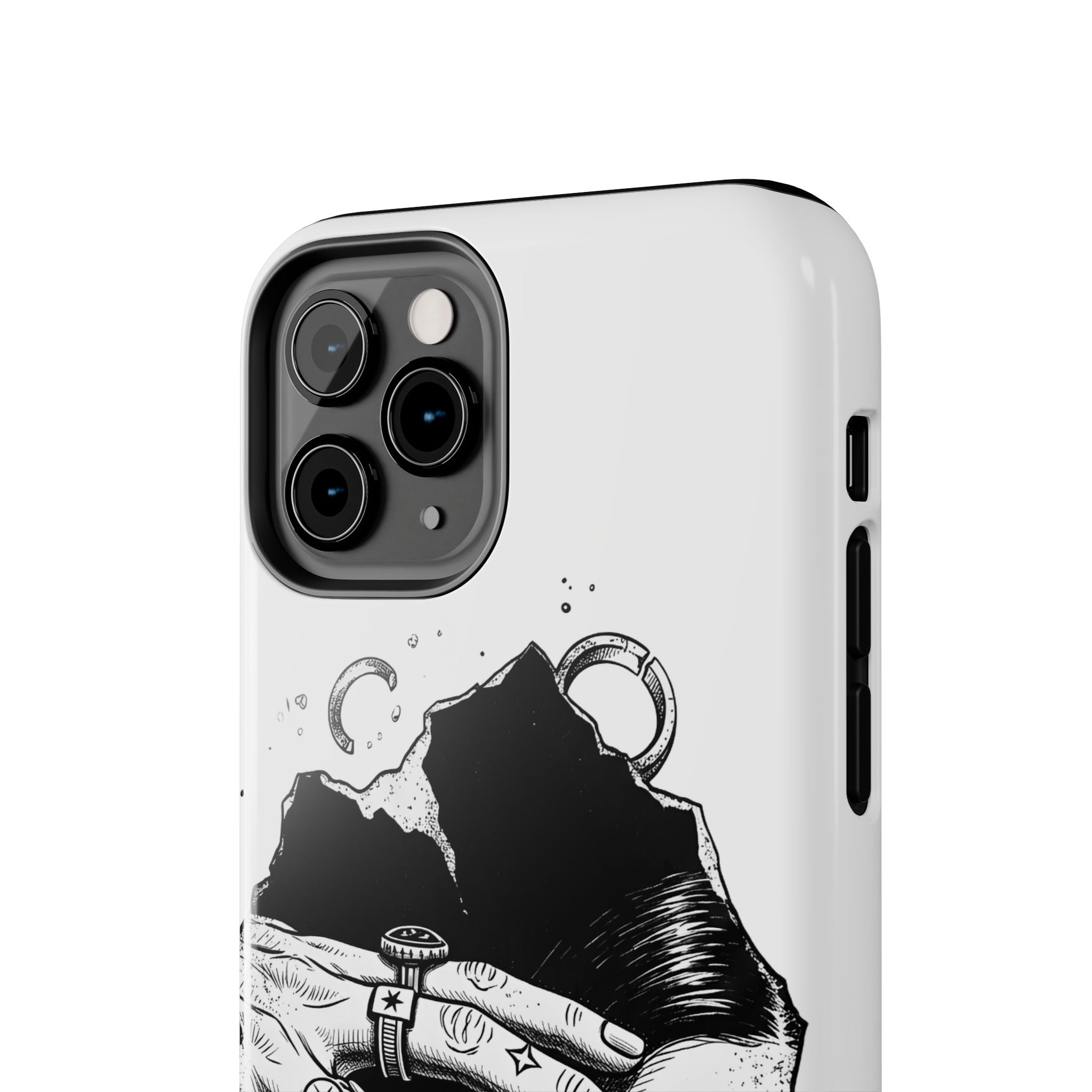 Tough Phone Case — Veiled Truth Black &amp; White Mystic Illustration