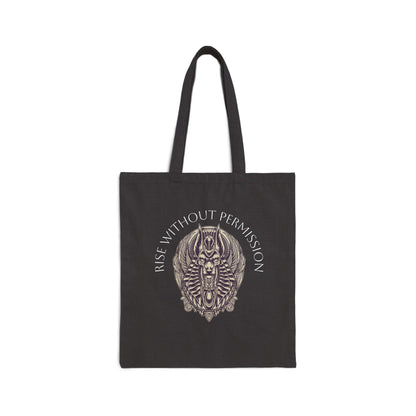 Canvas Tote Bag — Geometric Musical Horse &amp; Intricate Mandala Horse Art