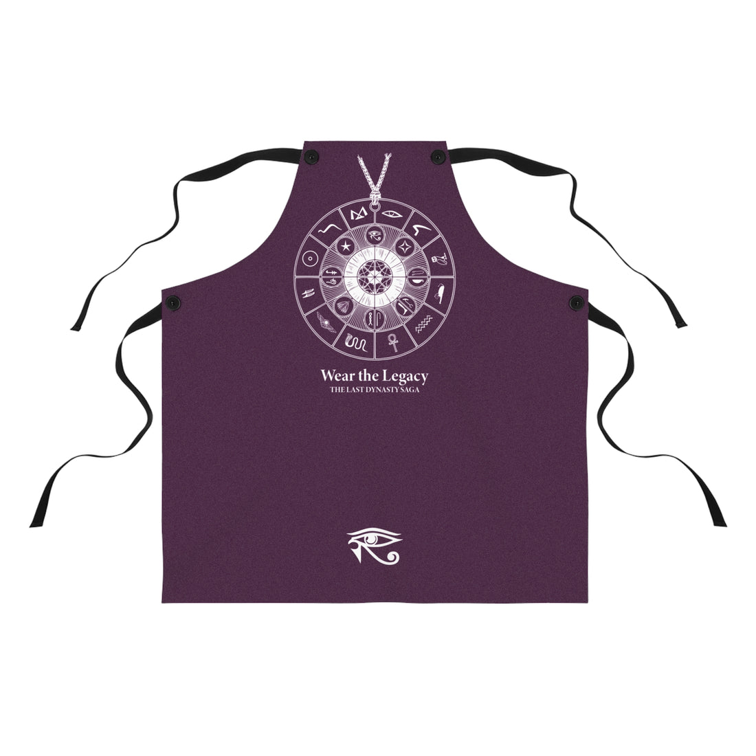 THE SAGA Compass Wheel Apron — "Wear the Legacy" SIGIL Kitchen Apron
