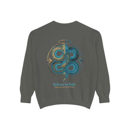 Snake Emblem Sweatshirt — "Reborn to Rule" Graphic Crewneck