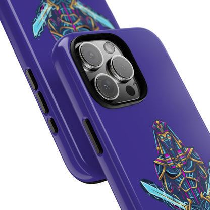 Phone Case — Neon Pharaoh Dual Swords "Silence the Weakness"