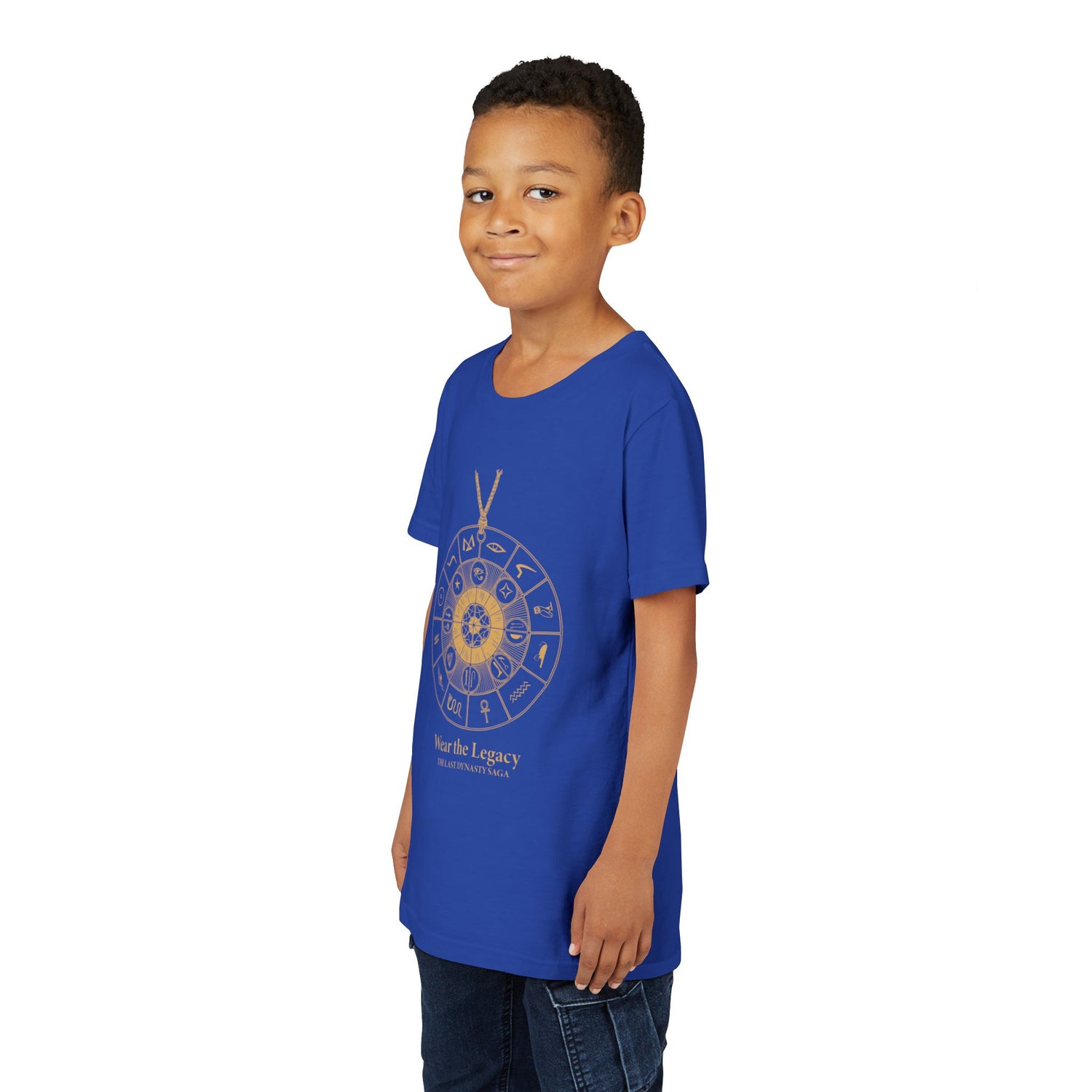 Youth Graphic Tee — THE SAGA Compass &amp; Abstract Hero&