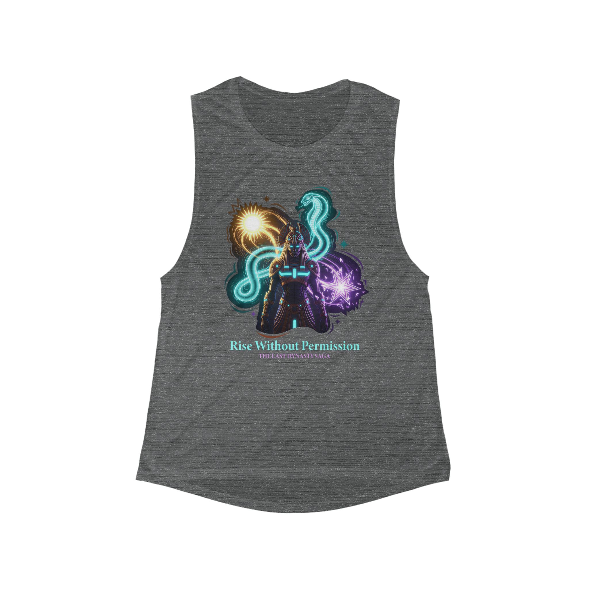 Empowered Witch Tank Top — “Rise Without Permission” Mystical Graphic Muscle Tank