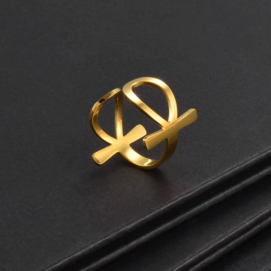 The Wrapped Ankh Open Band Symbol Ring