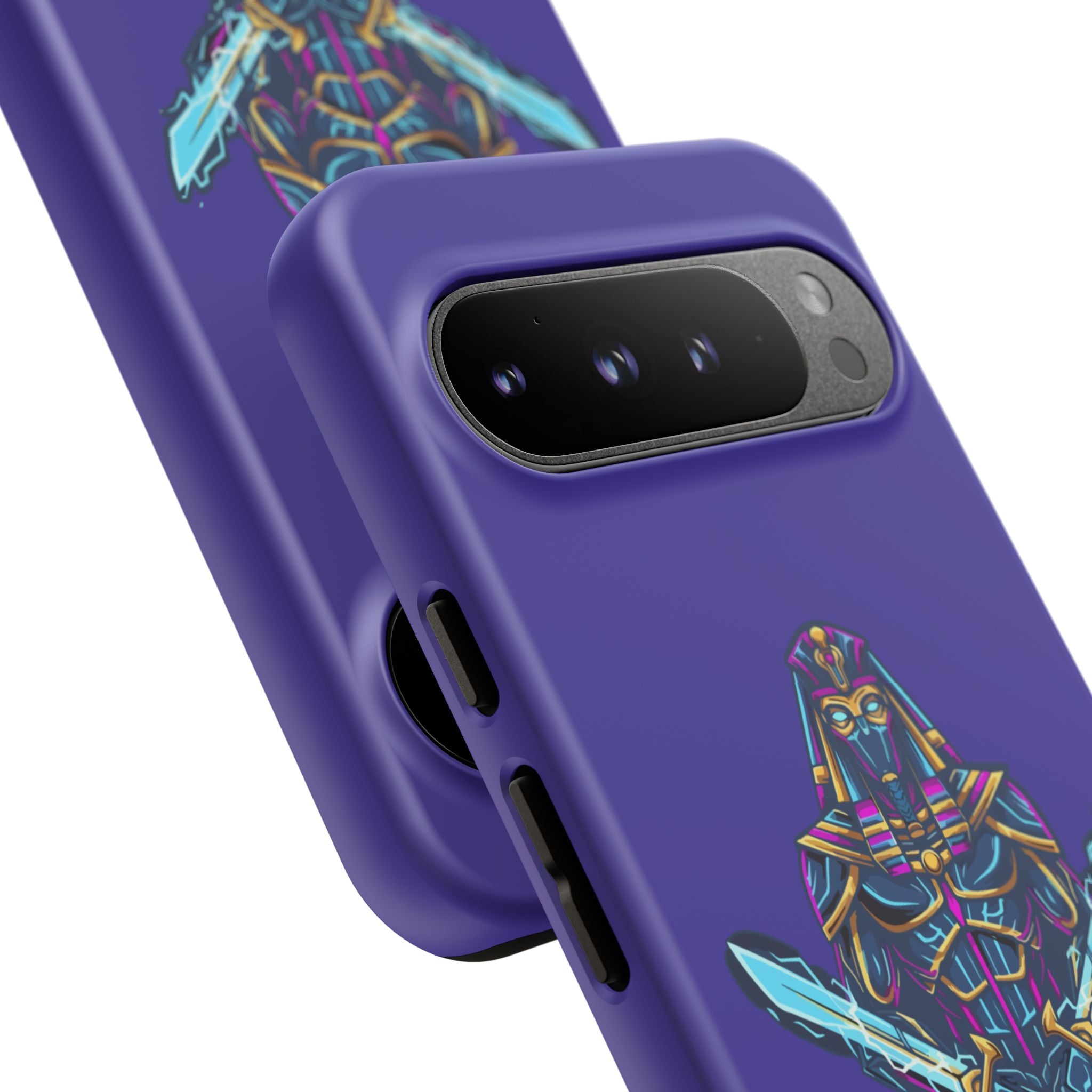 Phone Case — Neon Pharaoh Dual Swords "Silence the Weakness"