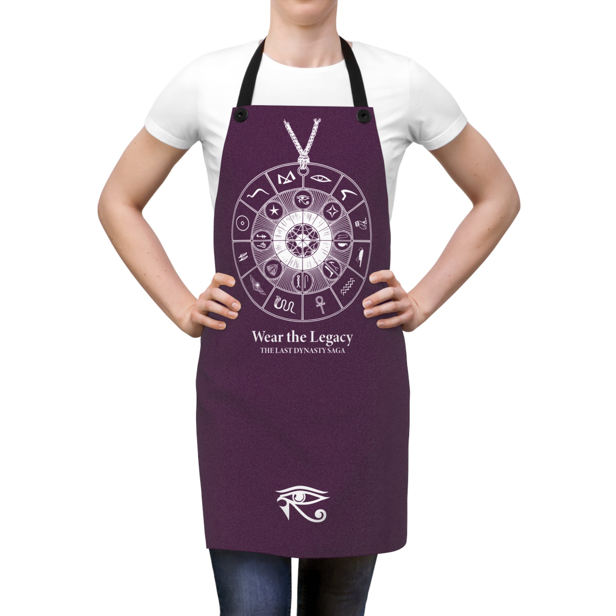 THE SAGA Compass Wheel Apron — "Wear the Legacy" SIGIL Kitchen Apron