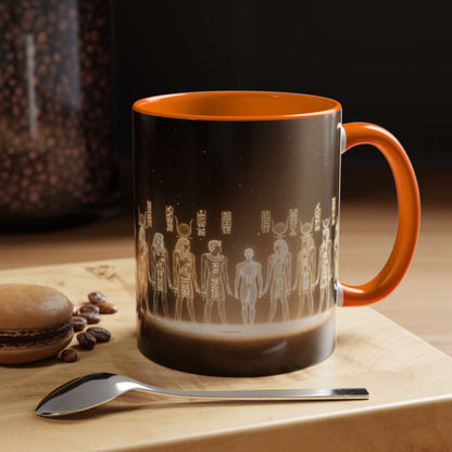 Egyptian Gods Lineup Coffee Mug — Ancient Deities Accent Mug (11/15oz)