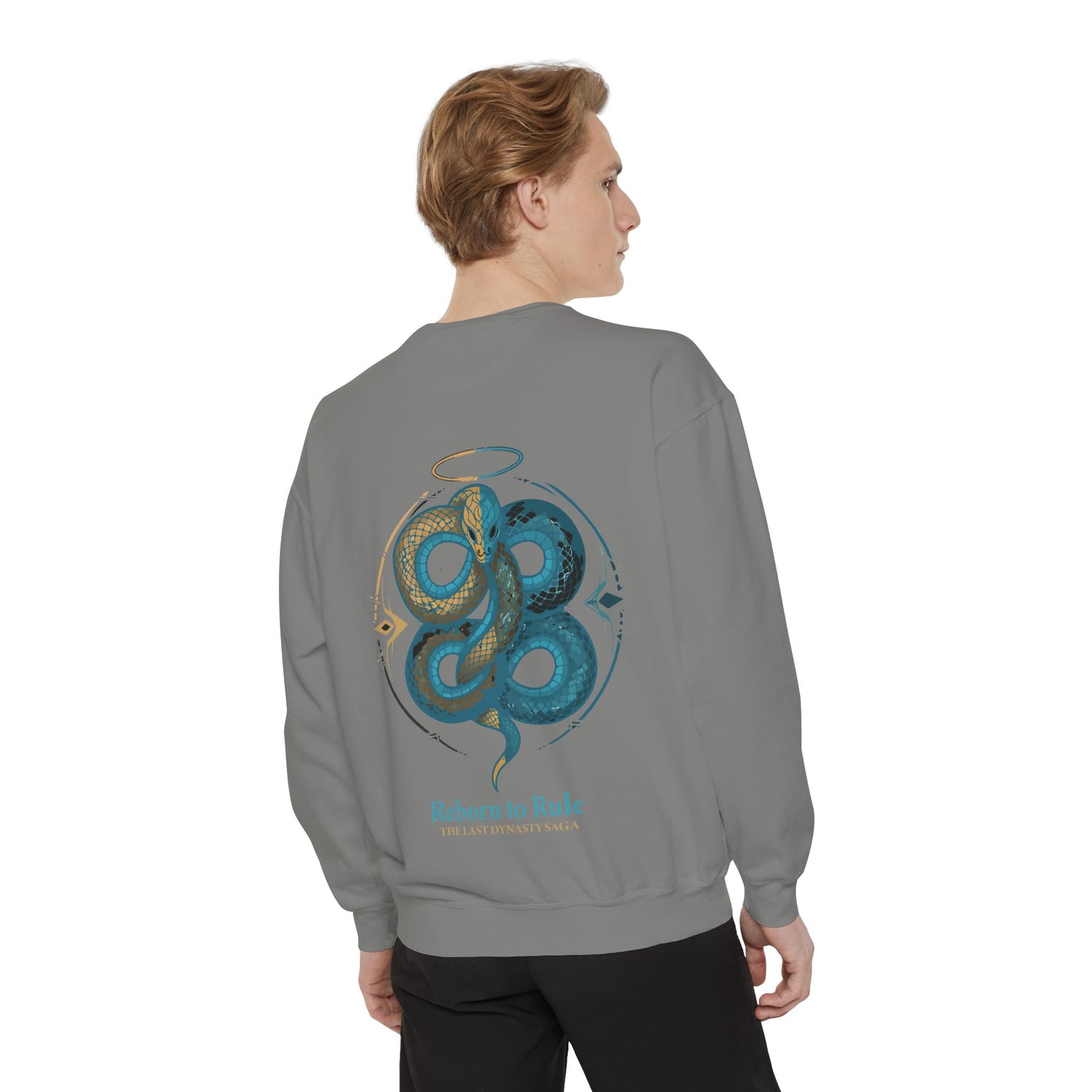 Snake Emblem Sweatshirt — "Reborn to Rule" Graphic Crewneck