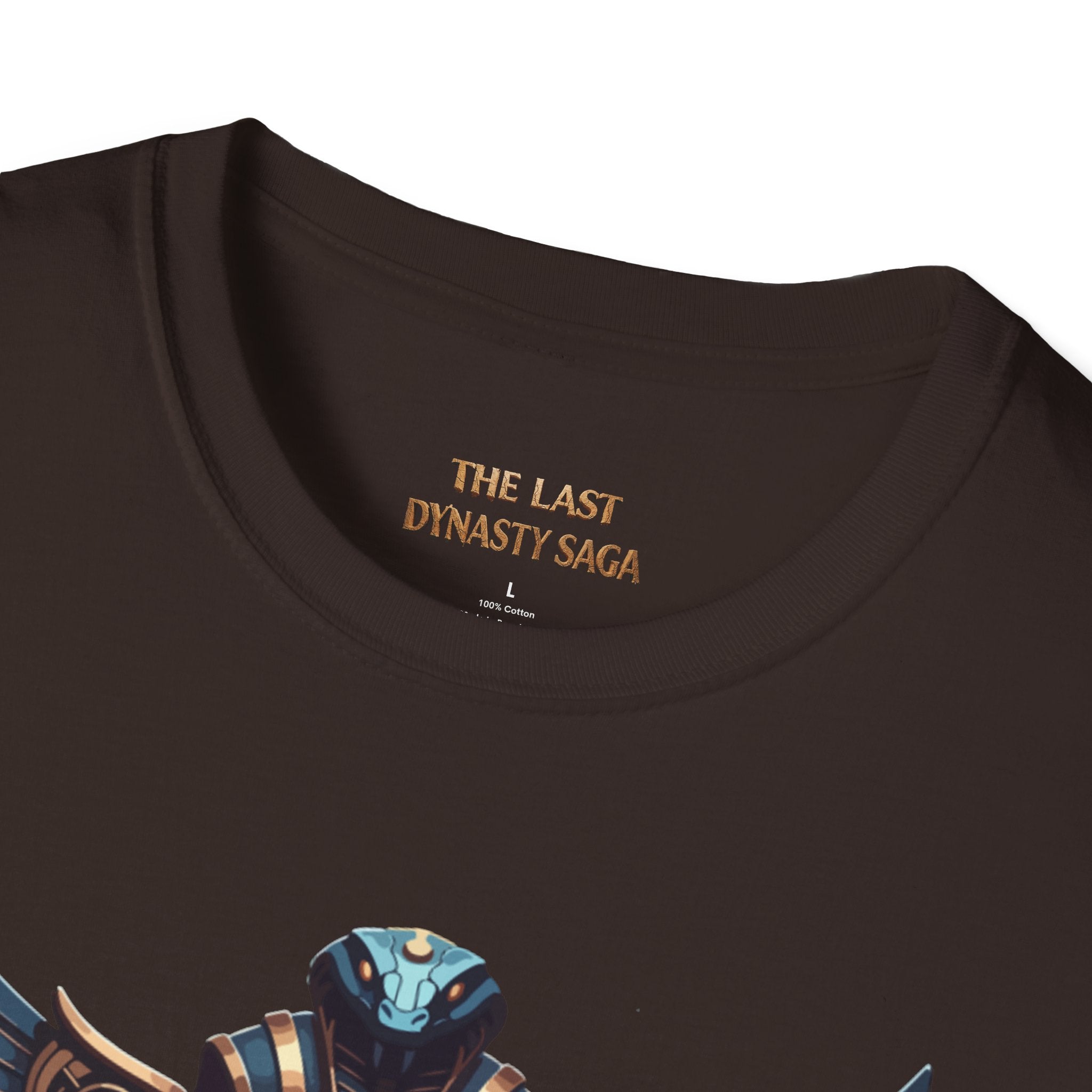 Egyptian Pharaoh Chest &amp; Serpent Back T-Shirt — "This Is Your Awakening / Endless Power"