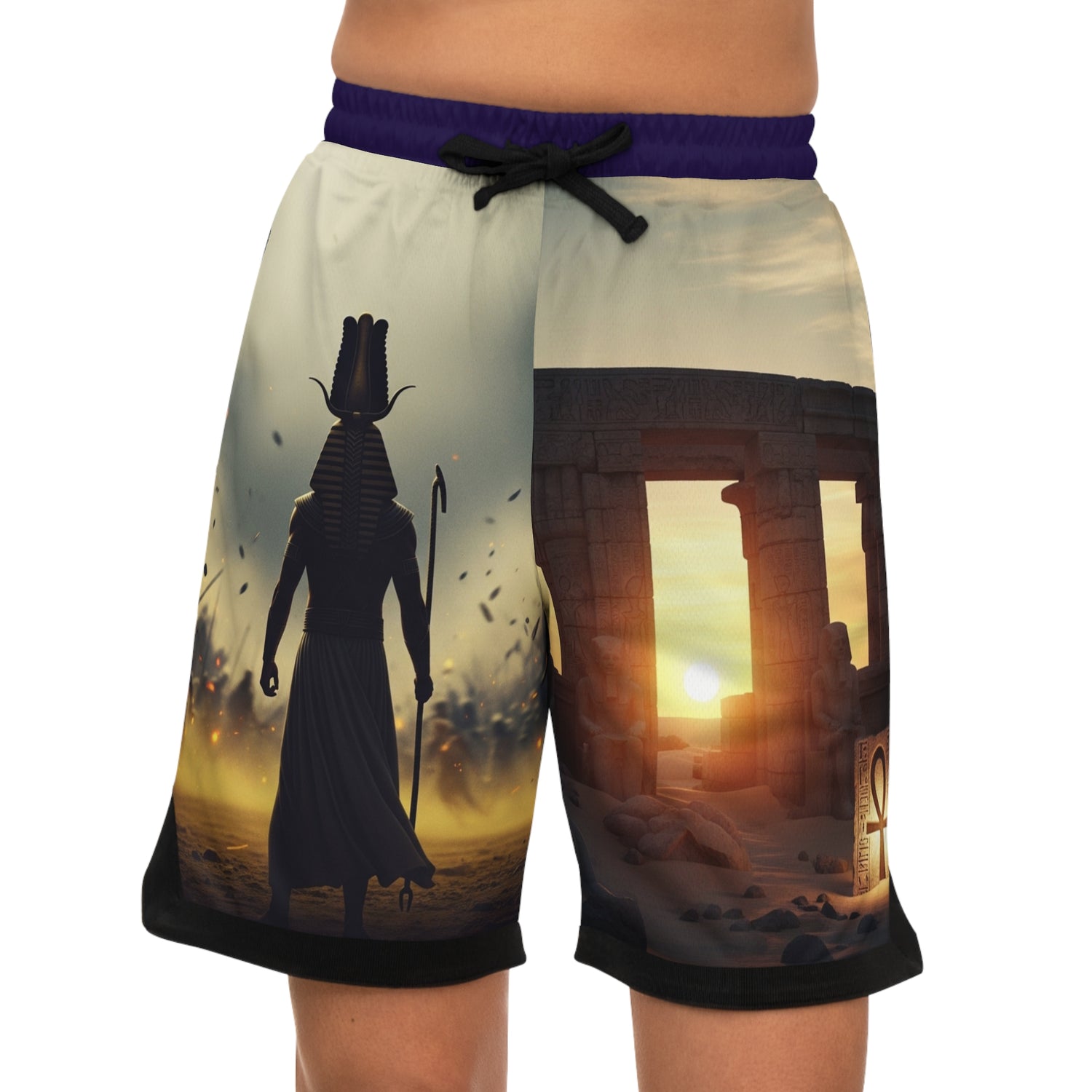 Egyptian Ankh Basketball Shorts — &