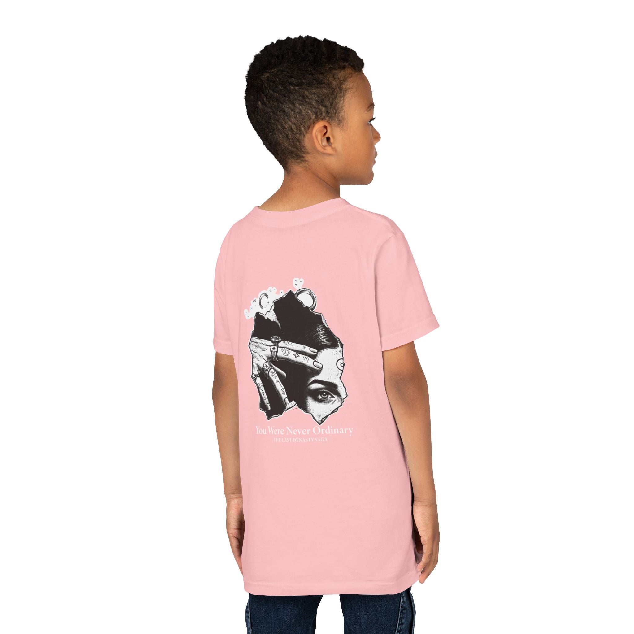 Youth Graphic Tee — THE SAGA Compass &amp; Abstract Hero&