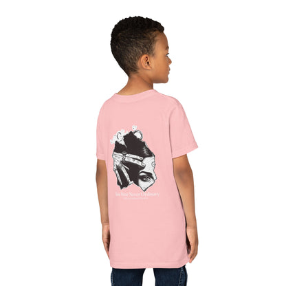 Youth Graphic Tee — THE SAGA Compass &amp; Abstract Hero&