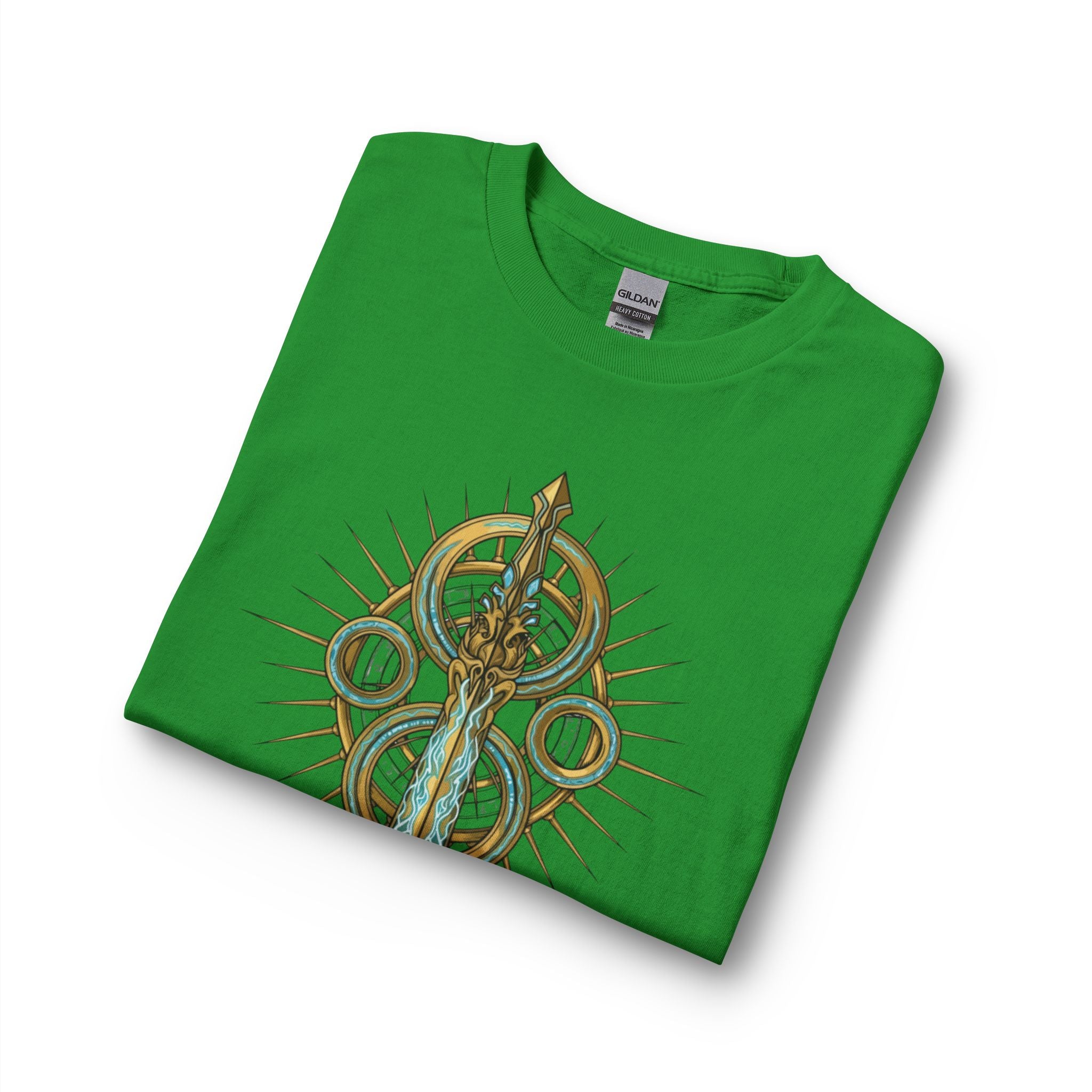 Strength Is Your Nature Long Sleeve Tee — Geometric Serpent Sword and Scarab Design