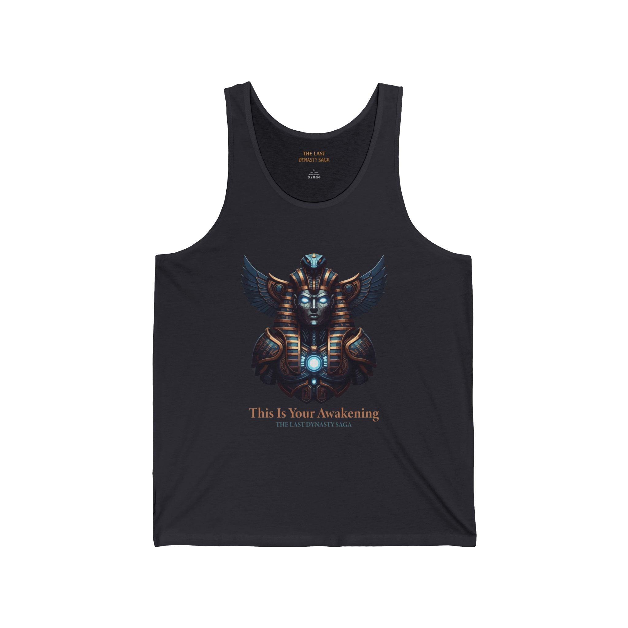 Egyptian Scarab &amp; Eye Tank Top — "This Is Your Awakening" Spiritual Graphic Tank