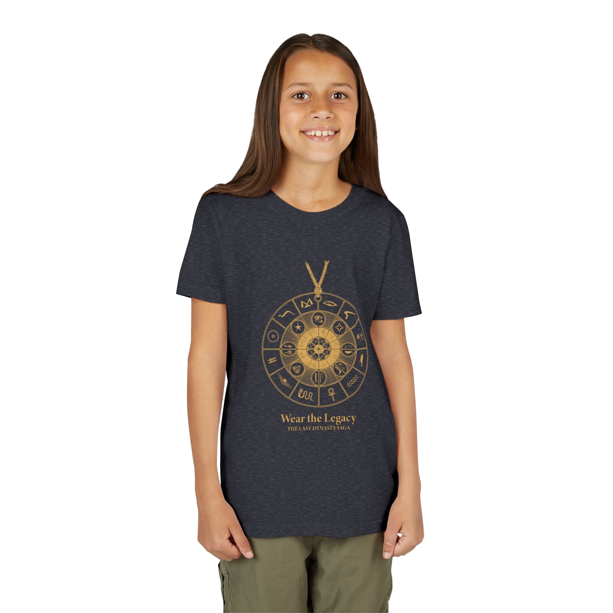Youth Graphic Tee — THE SAGA Compass &amp; Abstract Hero&