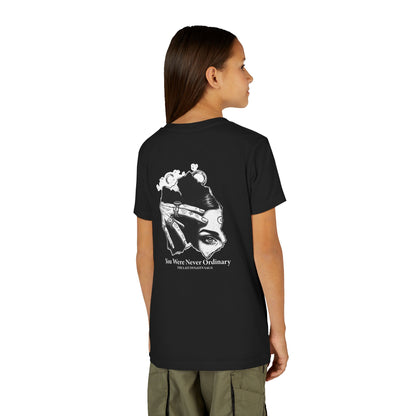 Youth Graphic Tee — THE SAGA Compass &amp; Abstract Hero&