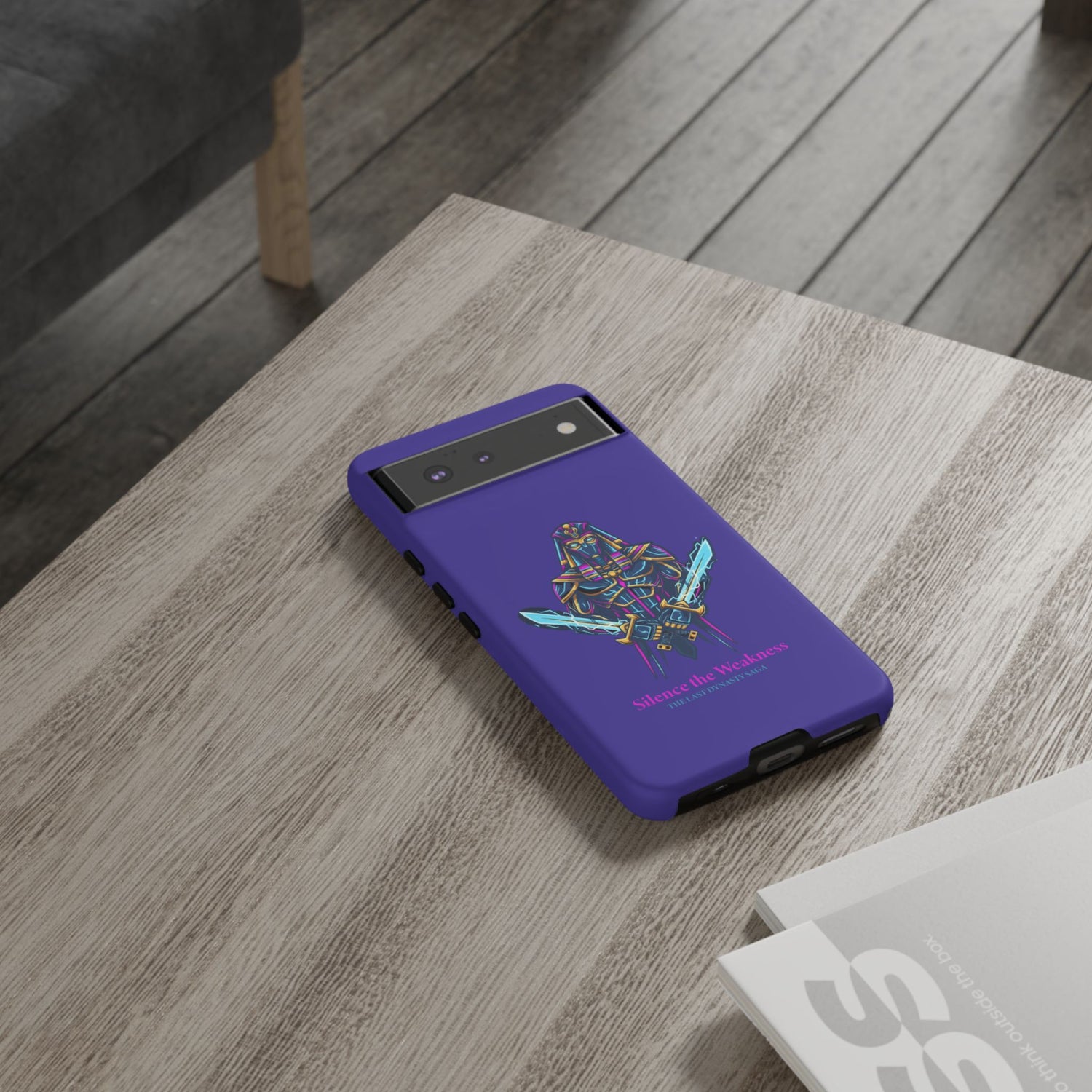Phone Case — Neon Pharaoh Dual Swords "Silence the Weakness"