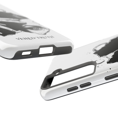 Tough Phone Case — Veiled Truth Black &amp; White Mystic Illustration
