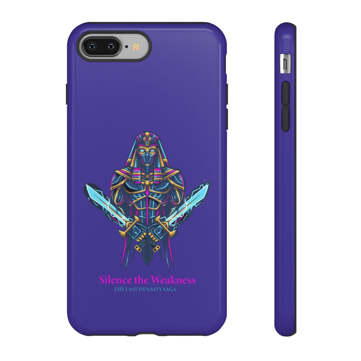 Phone Case — Neon Pharaoh Dual Swords "Silence the Weakness"