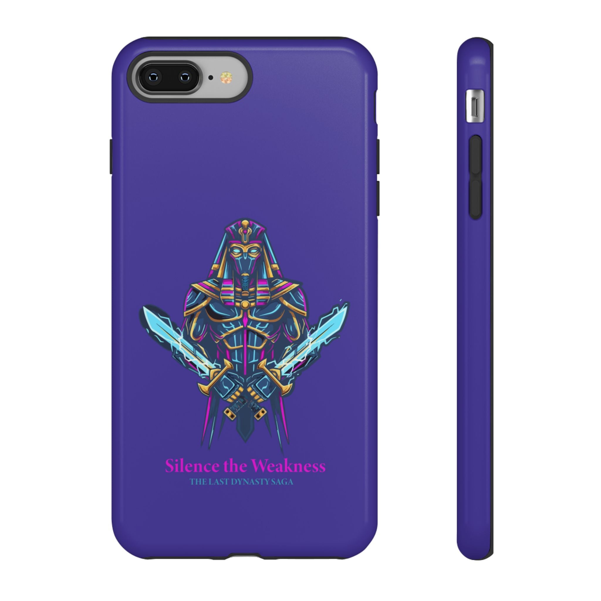 Phone Case — Neon Pharaoh Dual Swords "Silence the Weakness"