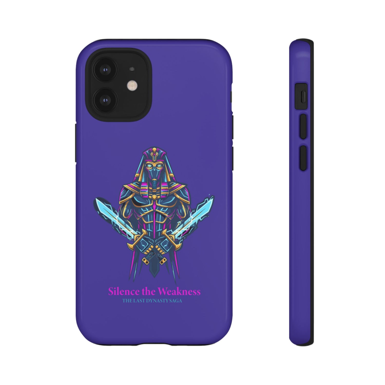 Phone Case — Neon Pharaoh Dual Swords "Silence the Weakness"