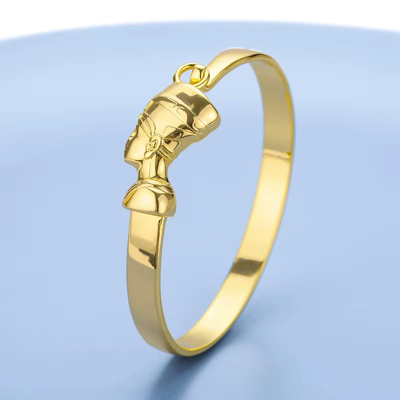 Nefertiti Cuff Bracelet Stainless Steel – Pharaoh’s Muse