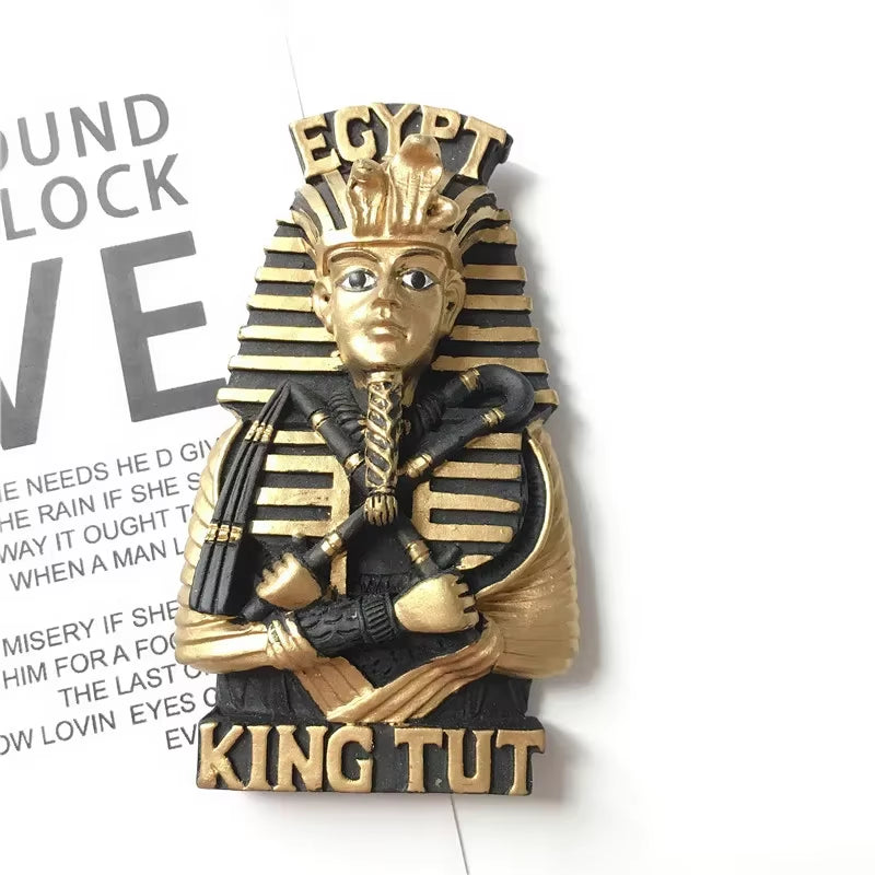 Egyptian Pharaoh &amp; Anubis Fridge Magnet Resin Souvenir Decorative Accent