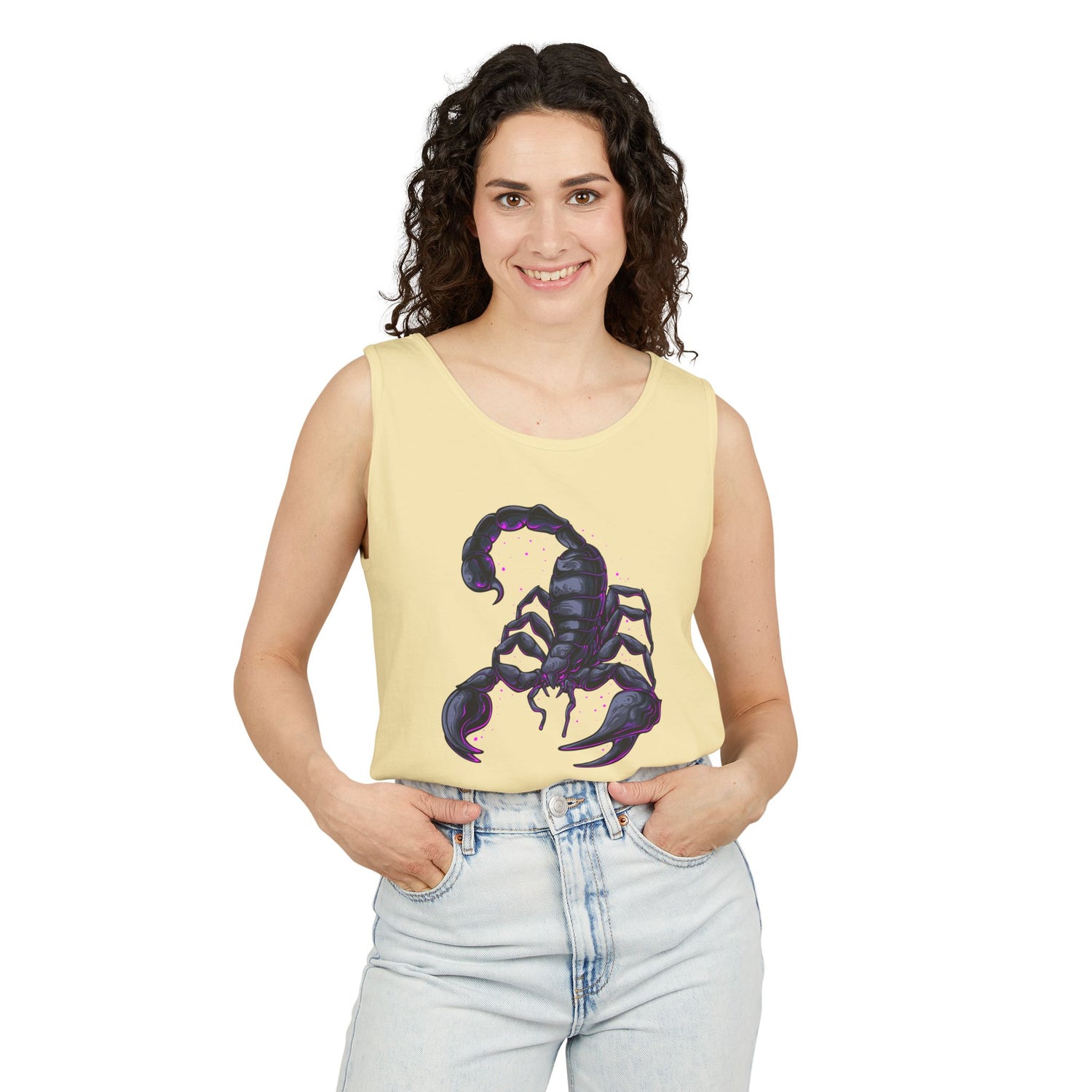 Scorpion Graphic Tank Top — Dark Cosmic Scorpion Art