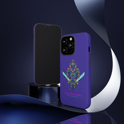 Phone Case — Neon Pharaoh Dual Swords "Silence the Weakness"
