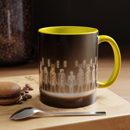 Egyptian Gods Lineup Coffee Mug — Ancient Deities Accent Mug (11/15oz)
