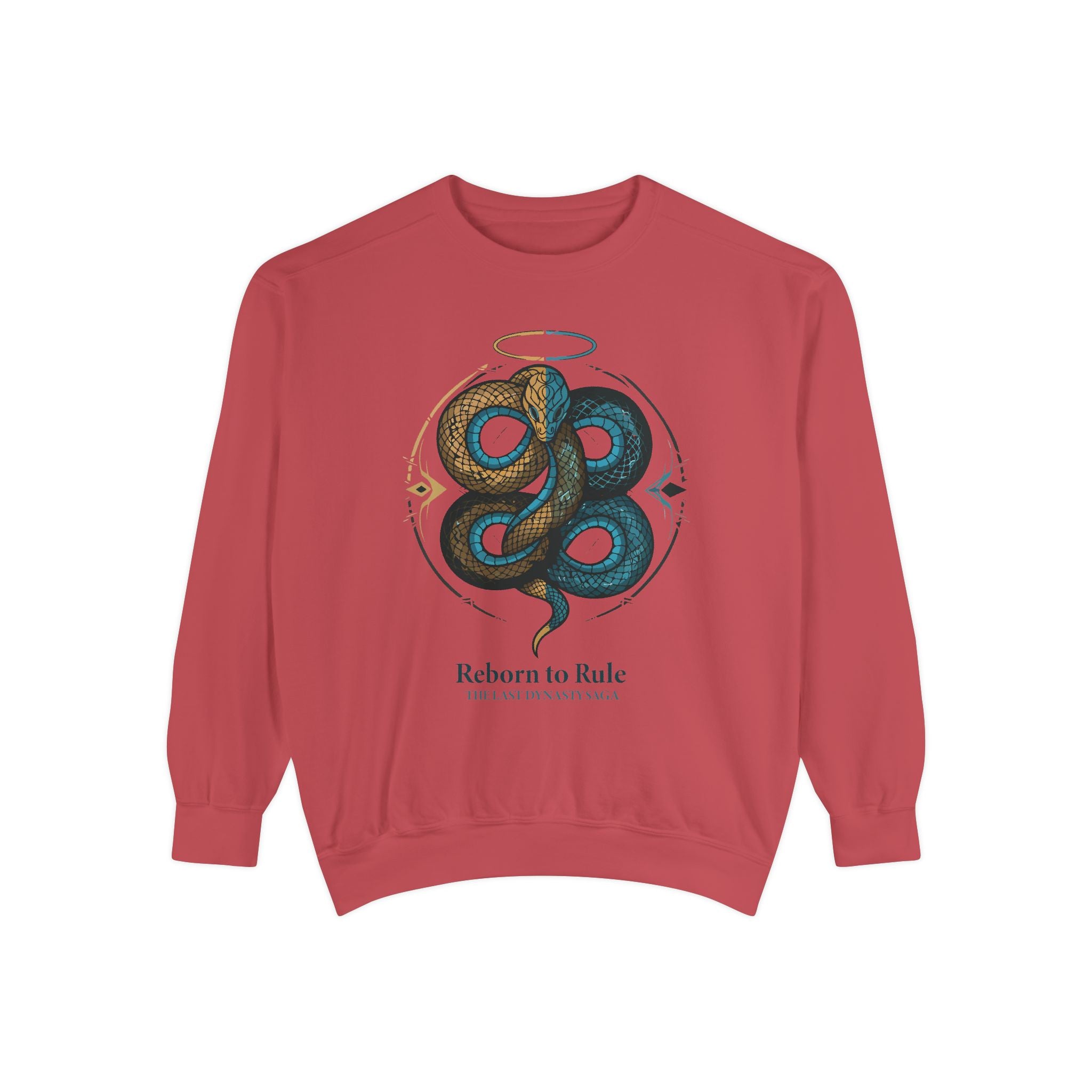 Snake Emblem Sweatshirt — "Reborn to Rule" Graphic Crewneck