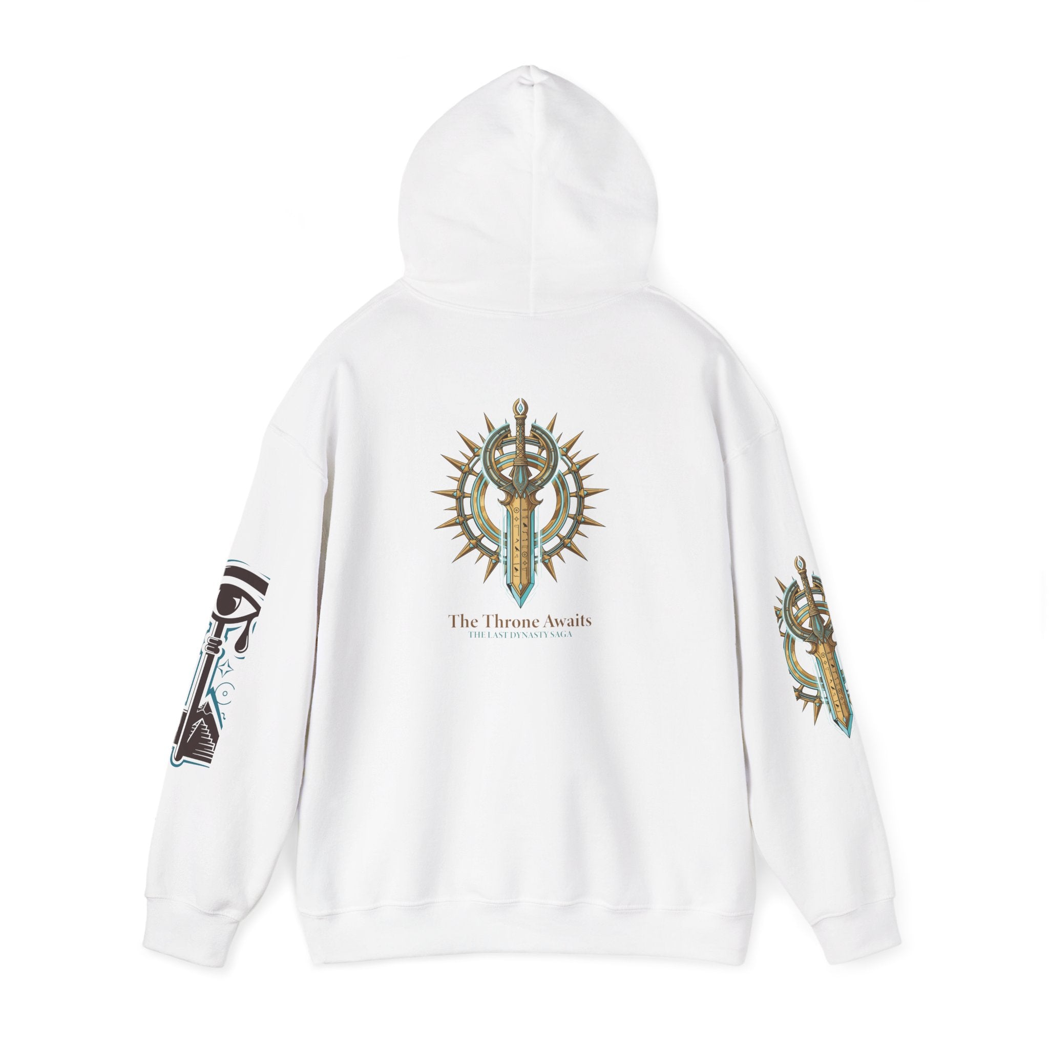 Rune Key Crest Hoodie — Fantasy Key &amp; Winged Emblem Graphic Hoodie