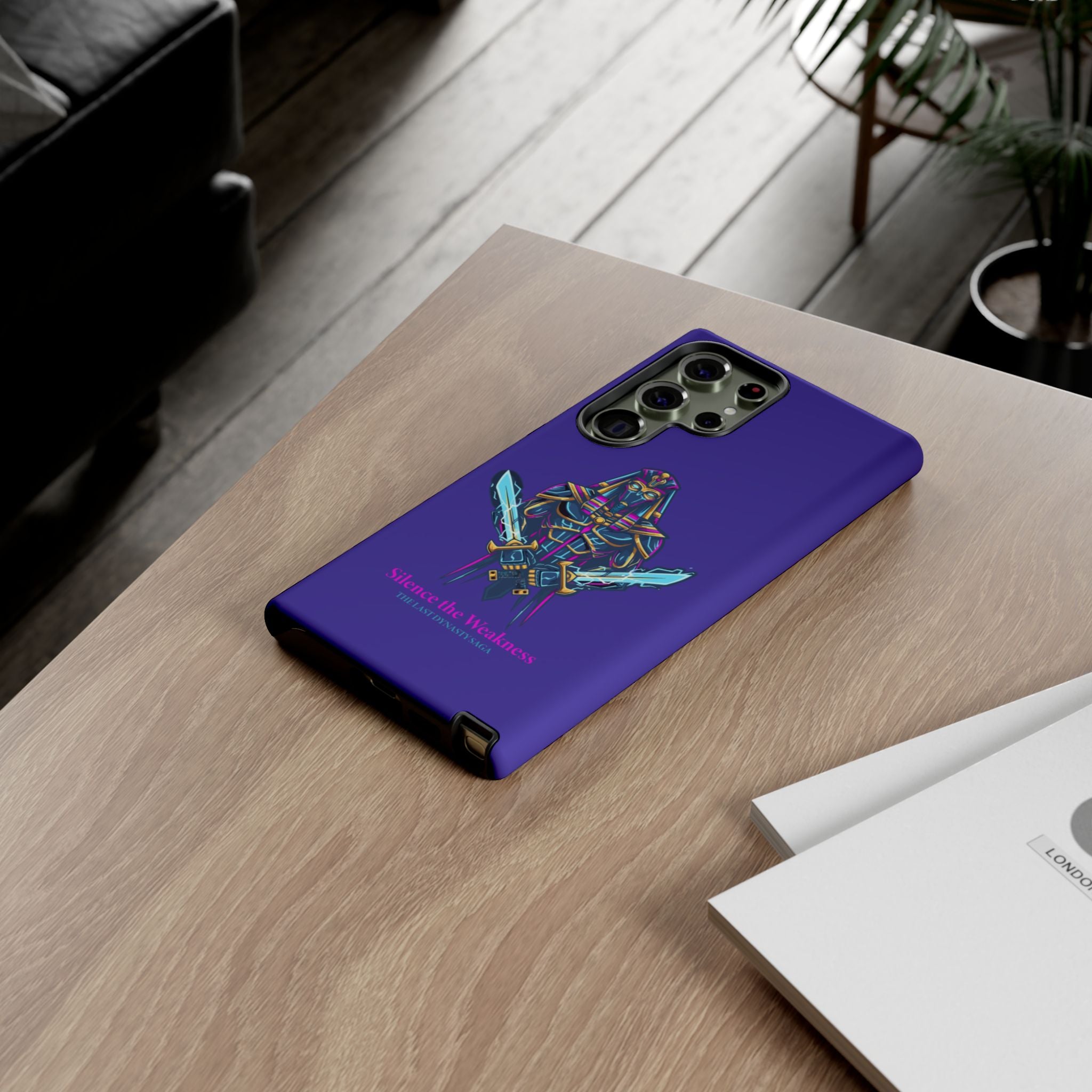 Phone Case — Neon Pharaoh Dual Swords "Silence the Weakness"