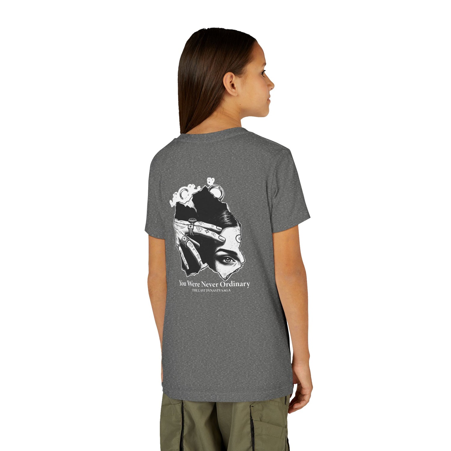 Youth Graphic Tee — THE SAGA Compass &amp; Abstract Hero&
