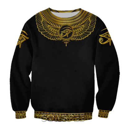 Eye of Horus 3D Print Hoodie — Pharaoh Inspired Sweatshirt