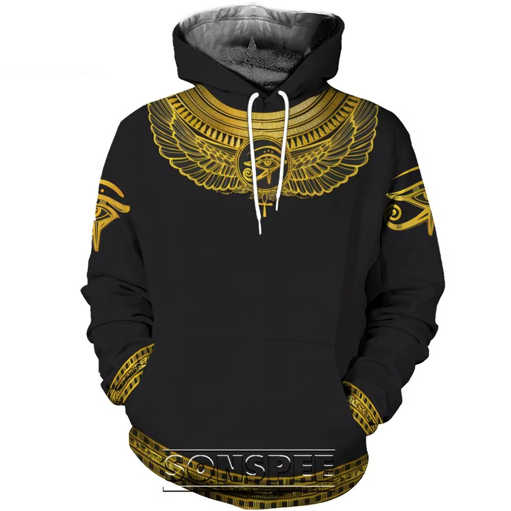 Eye of Horus 3D Print Hoodie — Pharaoh Inspired Sweatshirt