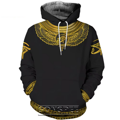 Eye of Horus 3D Print Hoodie — Pharaoh Inspired Sweatshirt