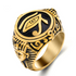 Pharaoh & Eye of Horus Ring 316L Stainless Steel Statement Band