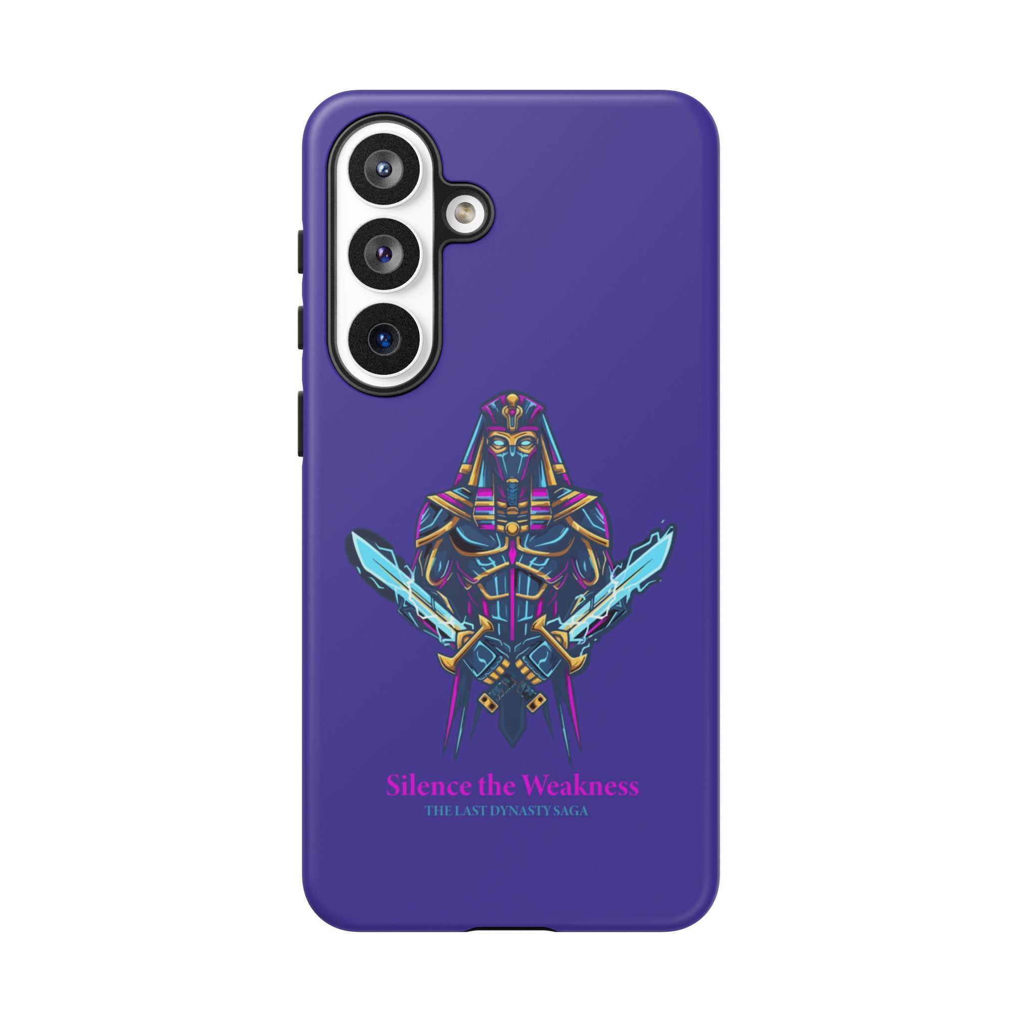 Phone Case — Neon Pharaoh Dual Swords "Silence the Weakness"