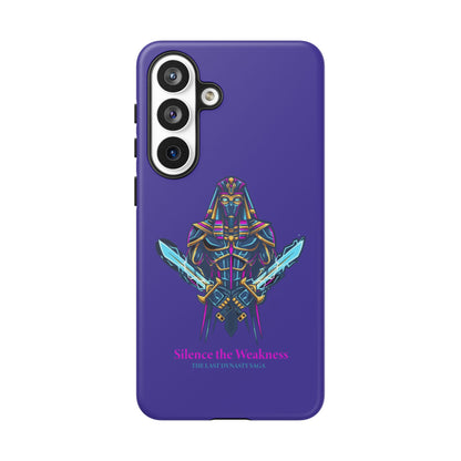 Phone Case — Neon Pharaoh Dual Swords "Silence the Weakness"