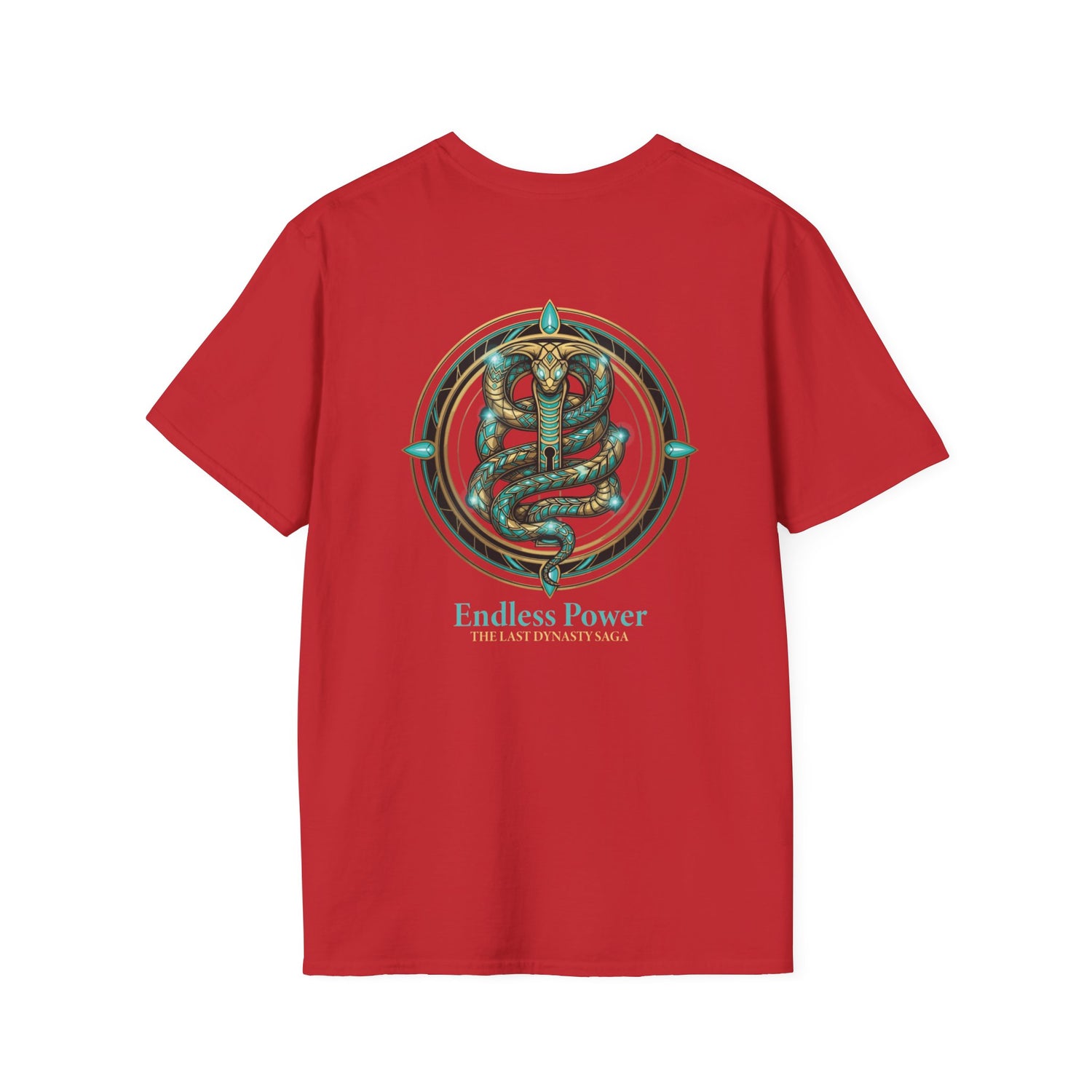 Egyptian Pharaoh Chest &amp; Serpent Back T-Shirt — "This Is Your Awakening / Endless Power"