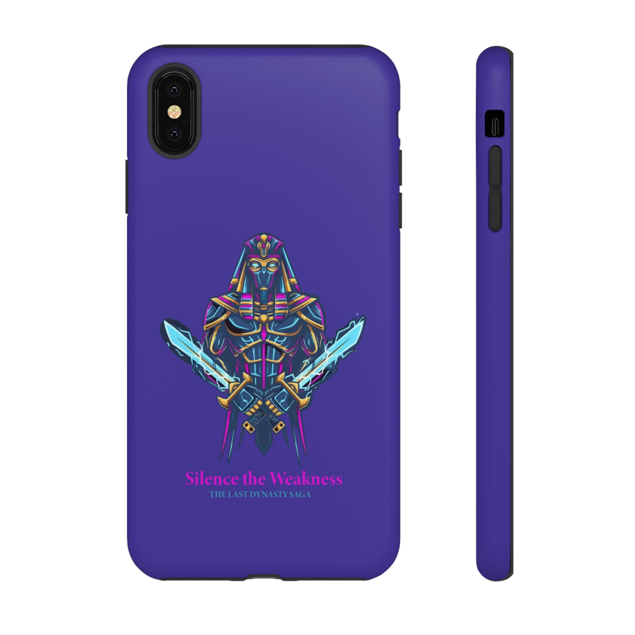 Phone Case — Neon Pharaoh Dual Swords "Silence the Weakness"