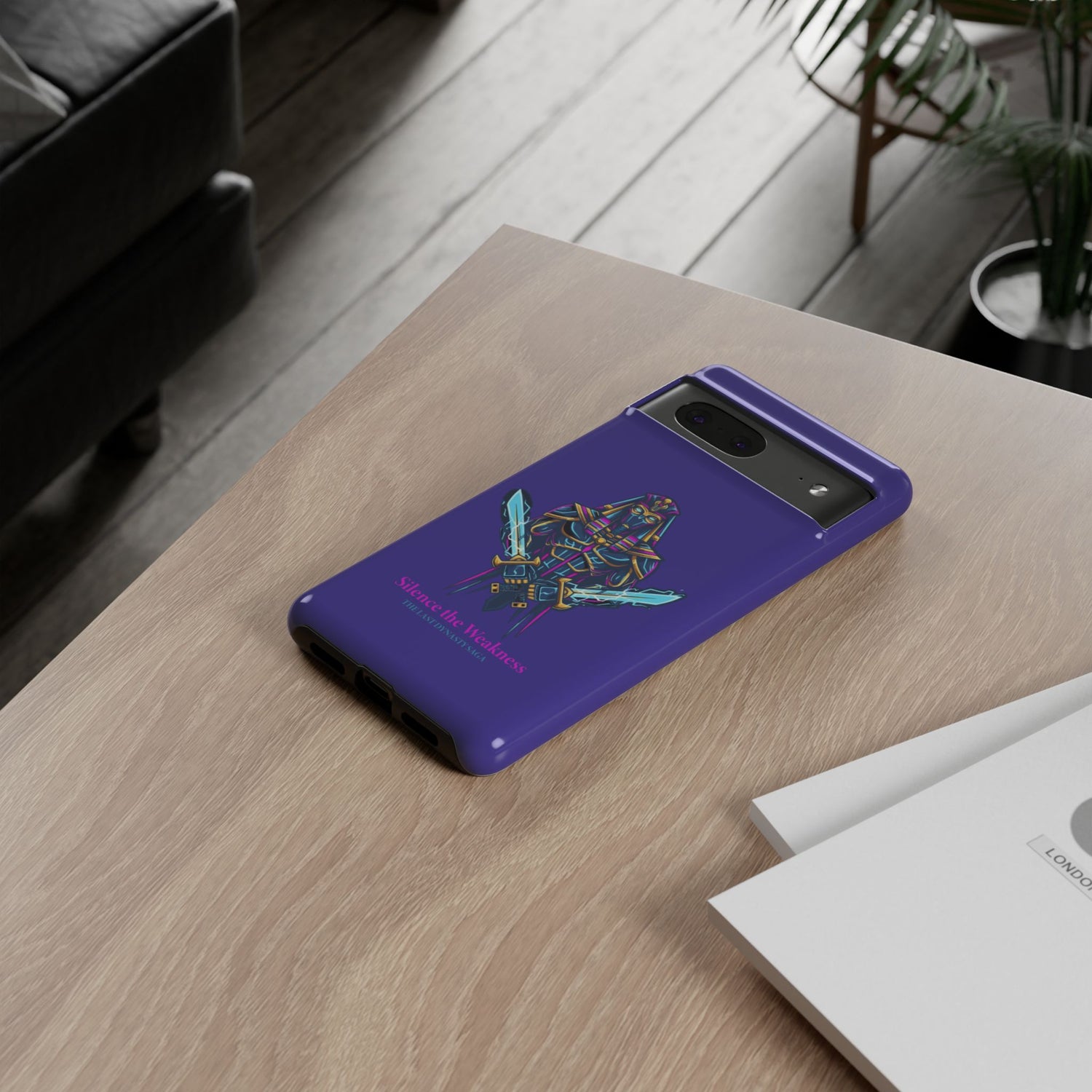 Phone Case — Neon Pharaoh Dual Swords "Silence the Weakness"