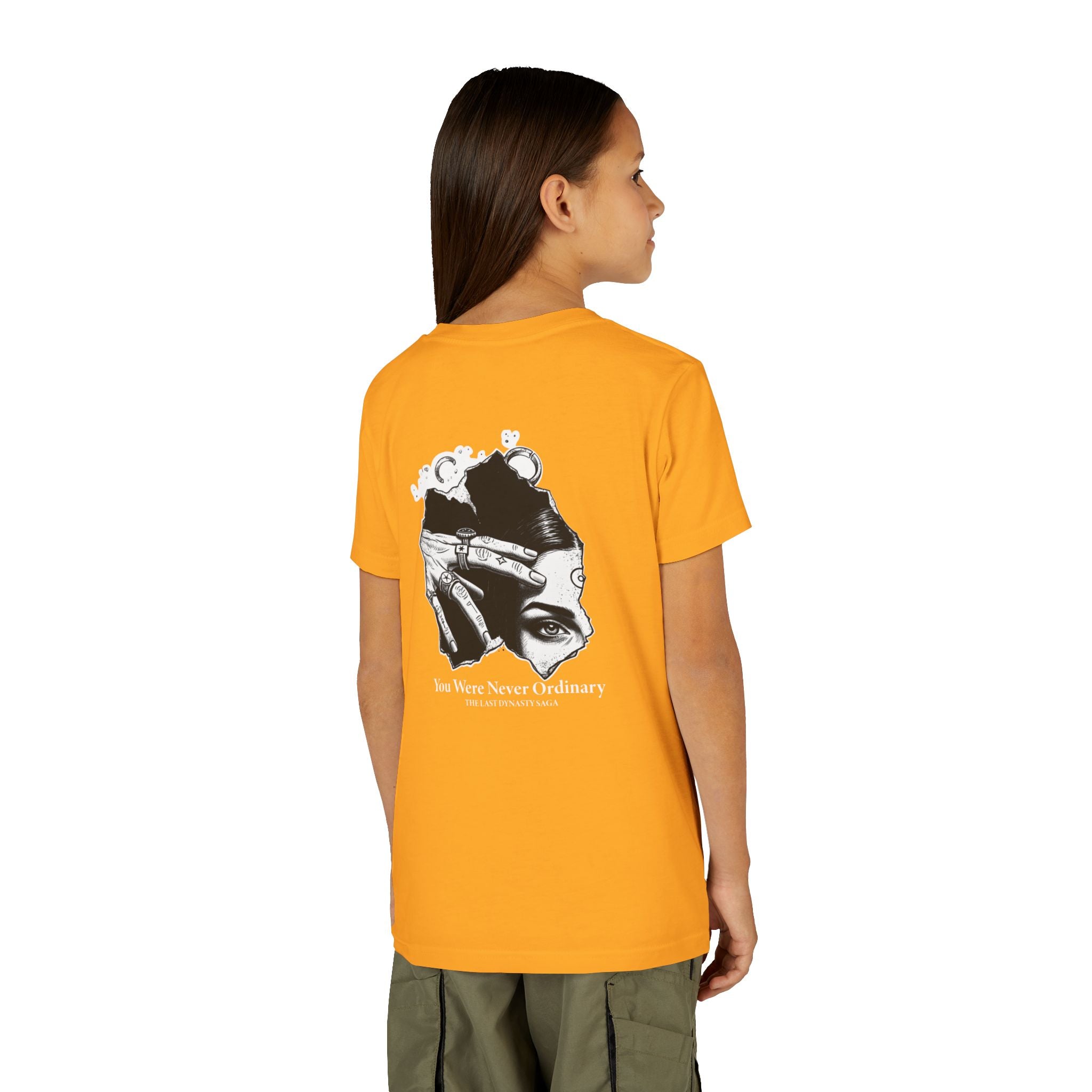 Youth Graphic Tee — THE SAGA Compass &amp; Abstract Hero&