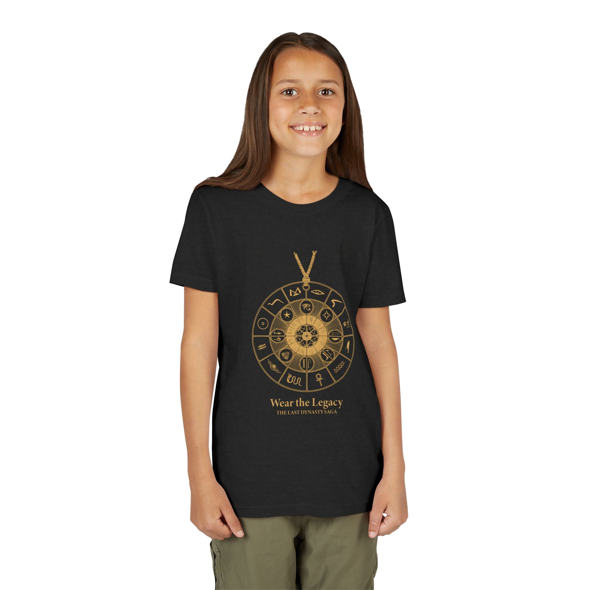 Youth Graphic Tee — THE SAGA Compass &amp; Abstract Hero&