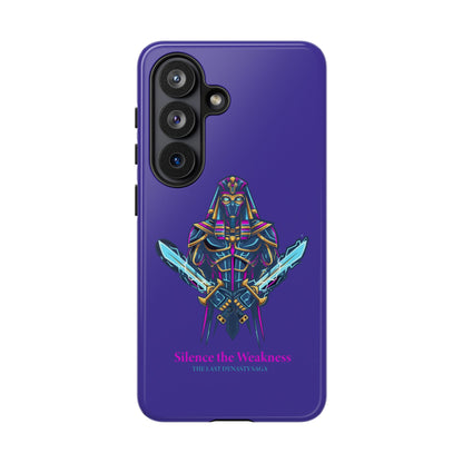 Phone Case — Neon Pharaoh Dual Swords "Silence the Weakness"