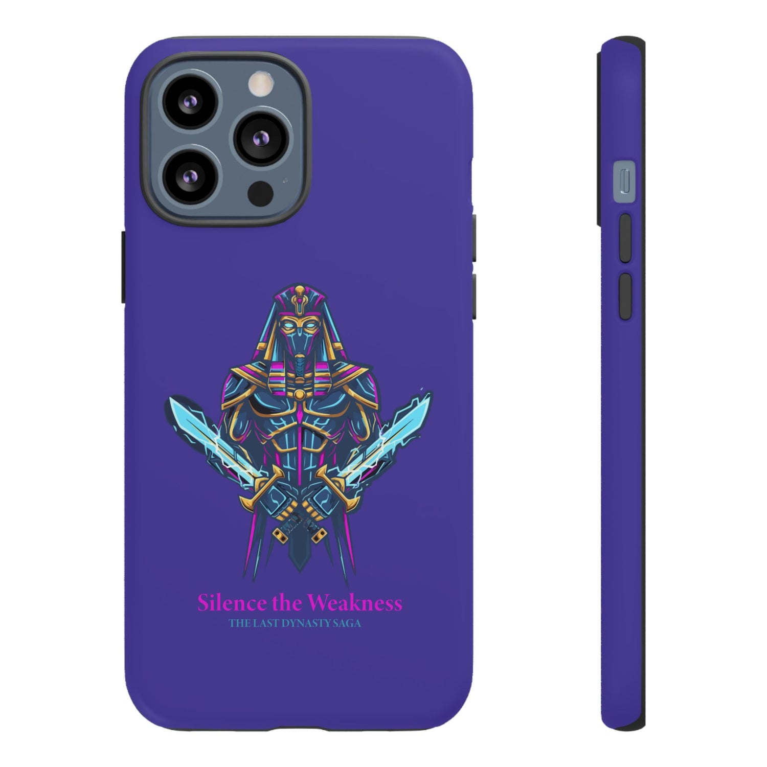 Phone Case — Neon Pharaoh Dual Swords "Silence the Weakness"