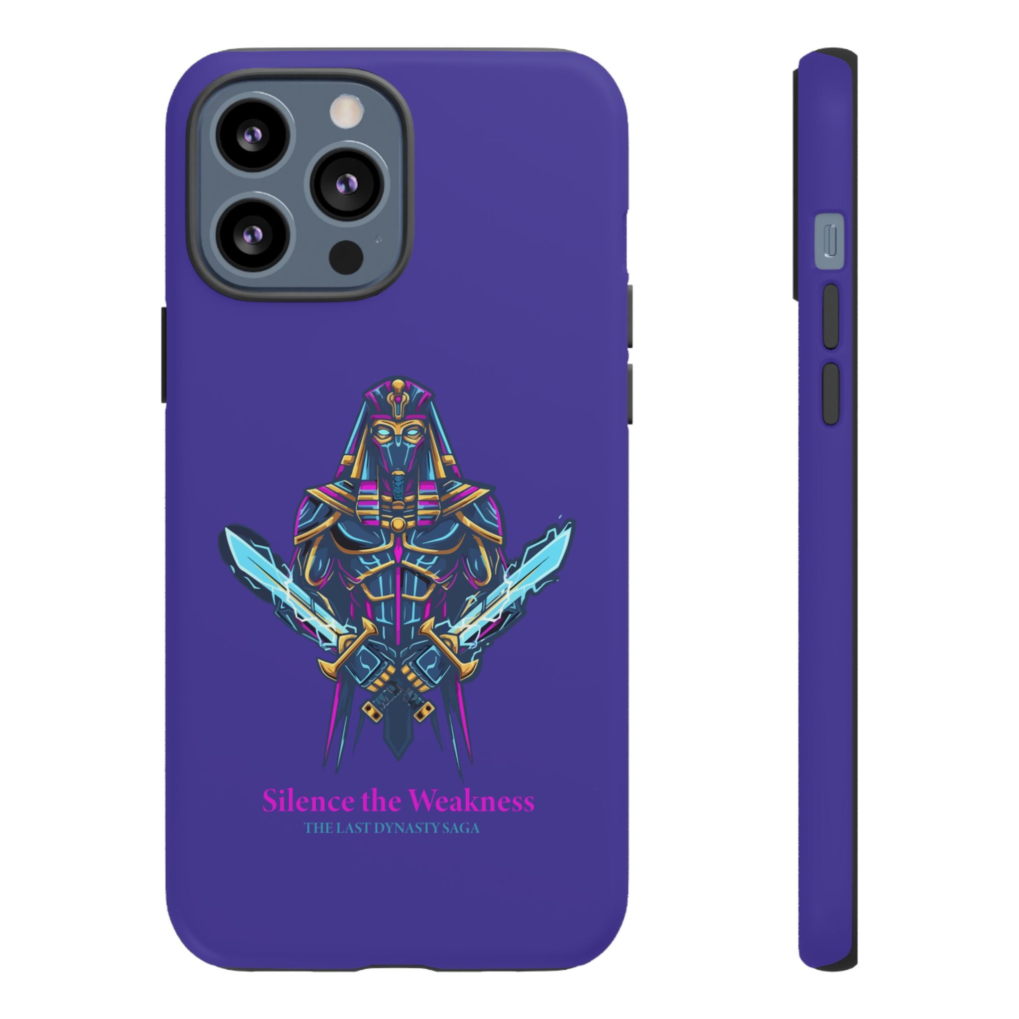 Phone Case — Neon Pharaoh Dual Swords "Silence the Weakness"