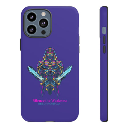 Phone Case — Neon Pharaoh Dual Swords "Silence the Weakness"